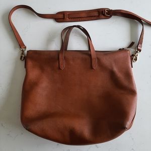 Madewell Brown Leather Tote Bag
